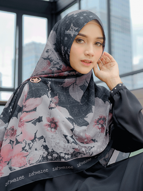 VIRNA - Khimar Only (Black) - Gambar 2