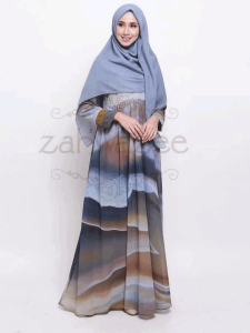 ARIYA Gamis Set (Olive Blue)