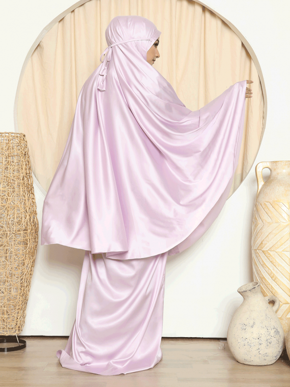 Prayerset Satin Polos (Lavender) - Gambar 4