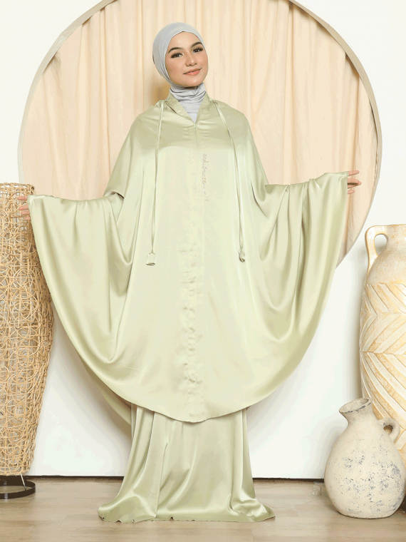 Prayerset Satin Polos (Green) - Gambar 3