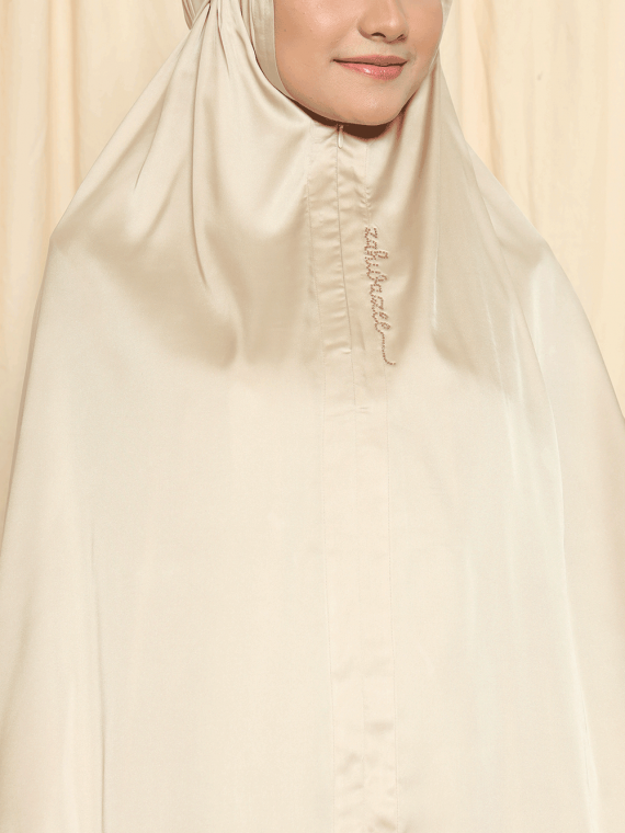 Prayerset Satin Polos (Cream) - Gambar 5