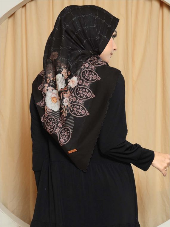 NAYRA - Scarf Printing (Black) - Gambar 2