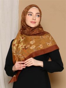 Yesha Scarf Printing Brown
