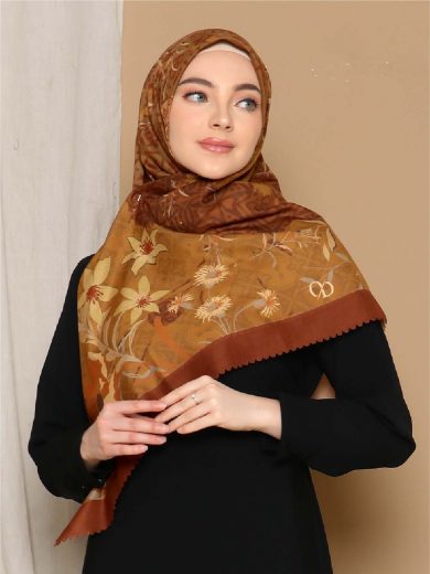Yesha Scarf Printing Brown