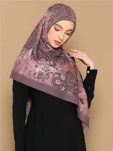YESHA – Scarf Printing (Ash Grey)
