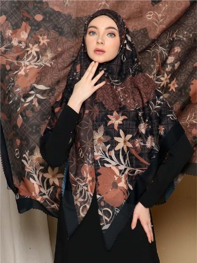 YESHA - Scarf Printing (Black)