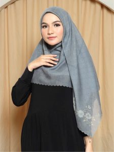 Zoya Scarf Printing Dark Blue