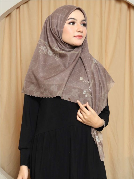 ZOYA - Scarf Printing (Brown) - Gambar 2