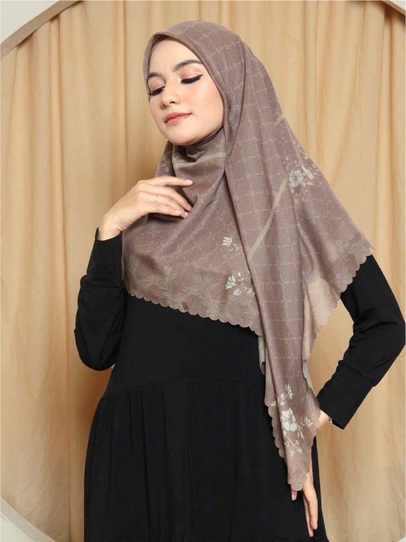 ZOYA - Scarf Printing (Brown) - Gambar 4
