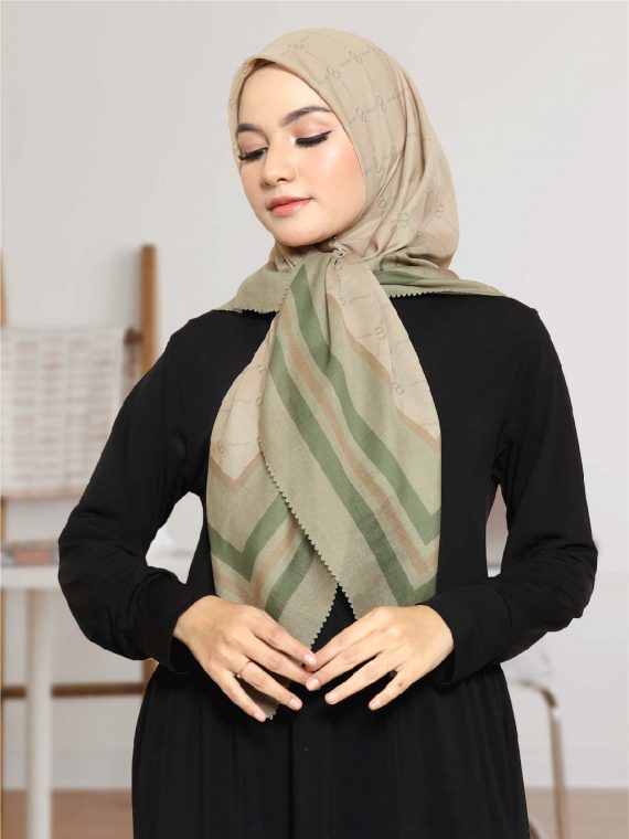 ZAYN - Scarf Printing (Sage) - Gambar 2