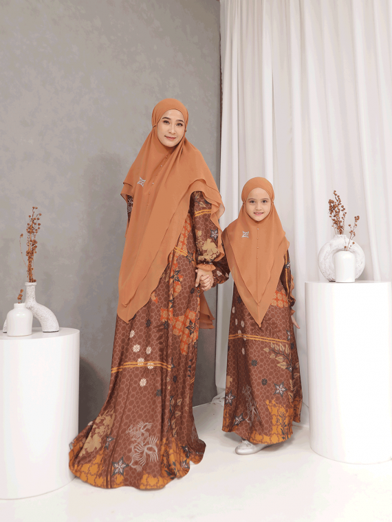 BILQIS Vol. 02 – Gamis Set (Coklat) - Gambar 4