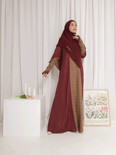 ZOEYA – Gamis Set (Maroon)