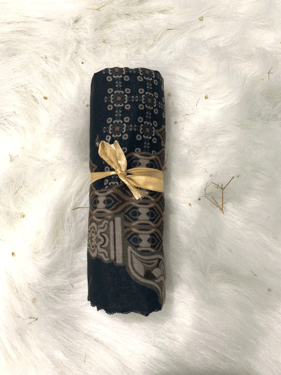 Bilqis - Scarf Printing (Black) - Gambar 2