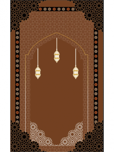 Sajadah Lipat - Printing (Coklat)