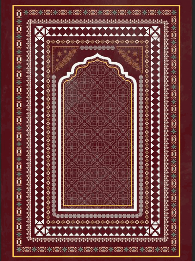 Sajadah Lipat - Printing (Maroon)