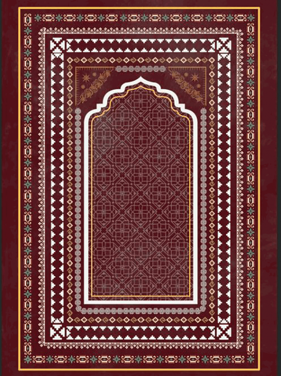Sajadah Lipat - Printing (Maroon)