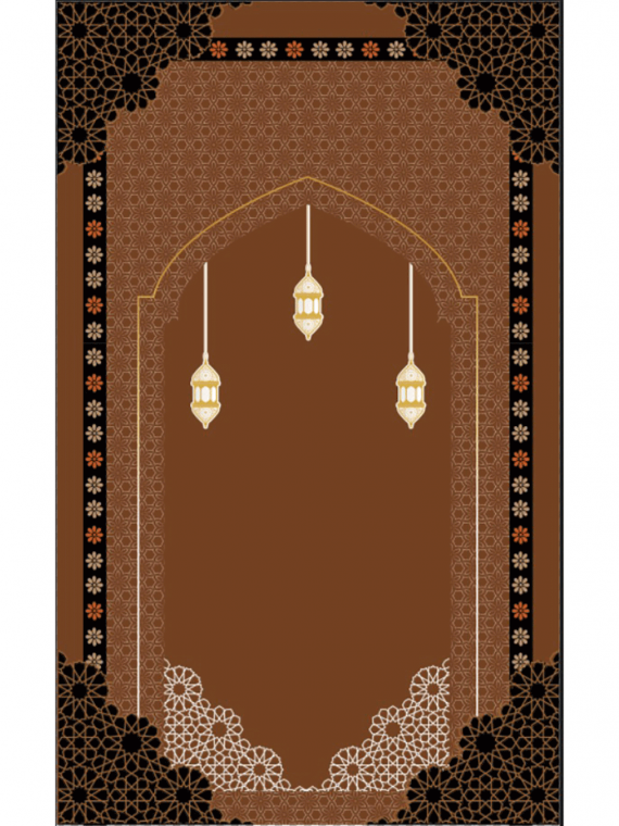 Sajadah Lipat - Printing (Coklat)