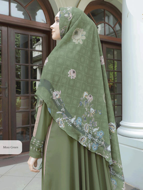 KAINA - Khimar Only (Green) - Gambar 2