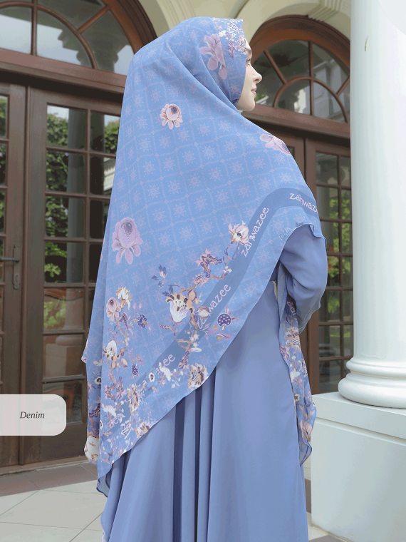 KAINA - Khimar Only (Denim) - Gambar 2