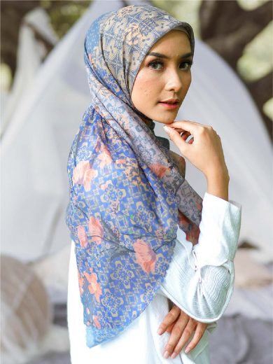 KHALISA - Scarf Printing (Blue)
