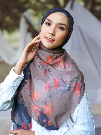 KHALISA - Scarf Printing (Navy)