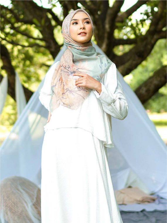KHALISA - Scarf Printing (Sage) - Gambar 3