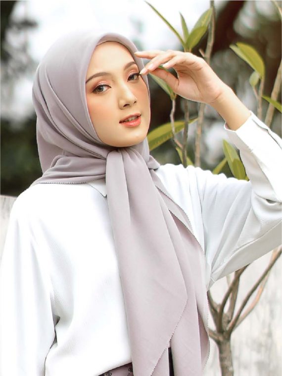 TARISA - Scarf Voal (Grey) - Gambar 3