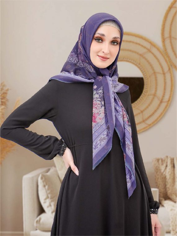 ANNORA – Scarf Printing (Purple)