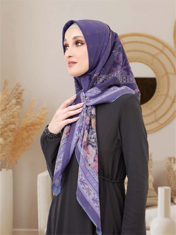 ANNORA - Scarf Printing (Purple) - Gambar 3