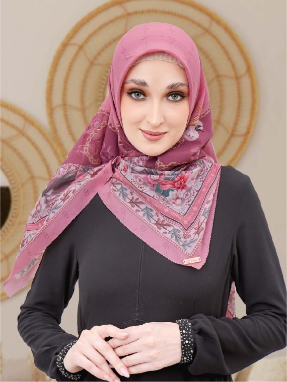 Annora Scarf Printing Warna Magenta