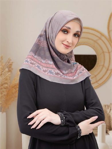Annora Scarf Printing Warna Coklat