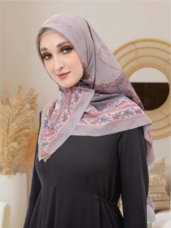 ANNORA - Scarf Printing (Brown) - Gambar 3