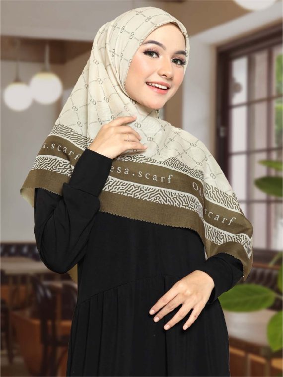 CLEMIRA – Scarf Printing (Cream)