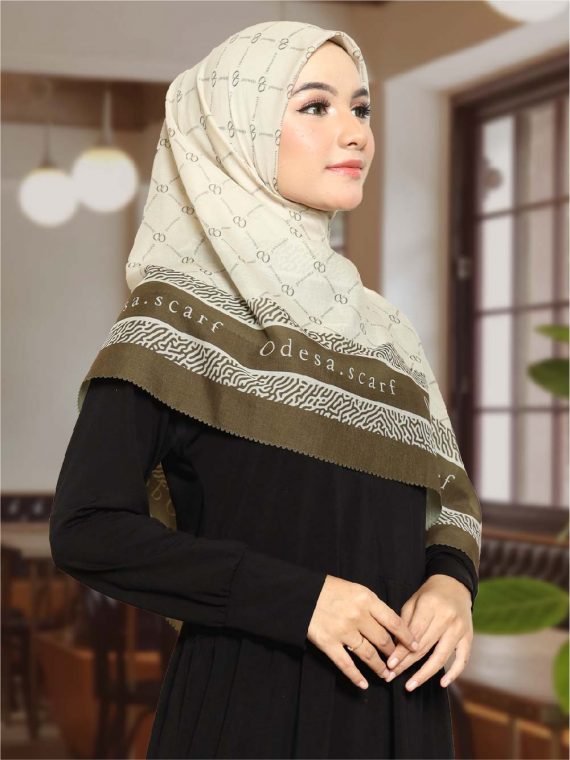 CLEMIRA - Scarf Printing (Cream) - Gambar 4