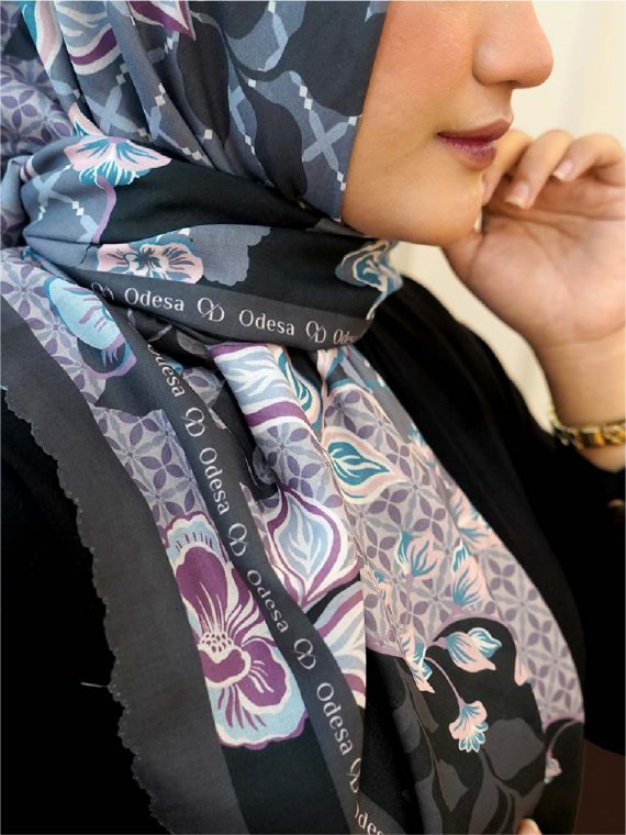 KIARA - Scarf Printing (Black) - Gambar 3