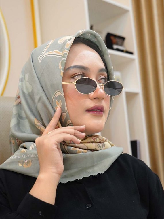 KIARA - Scarf Printing (Sage) - Gambar 3