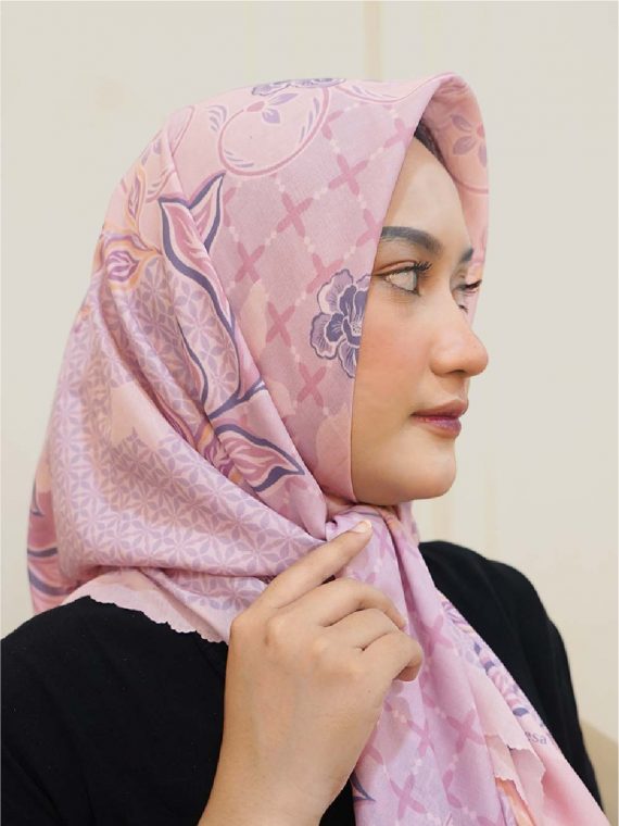 KIARA - Scarf Printing (Pink) - Gambar 2