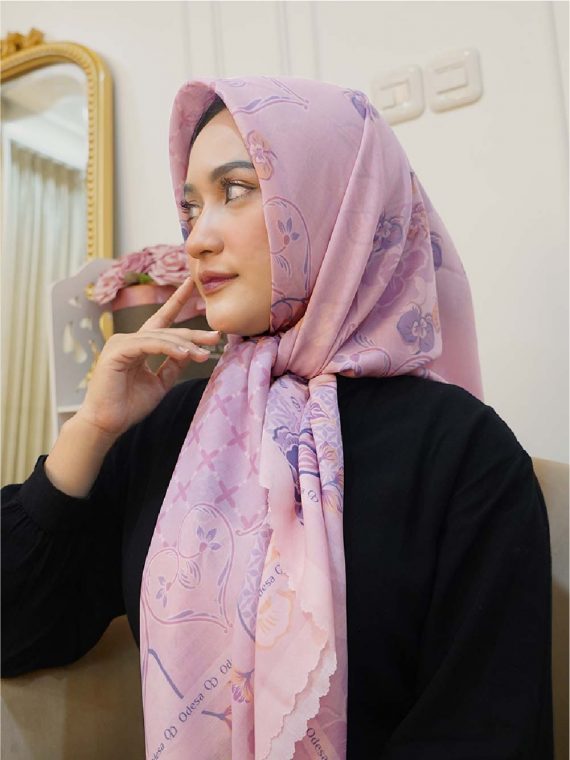 KIARA - Scarf Printing (Pink) - Gambar 4