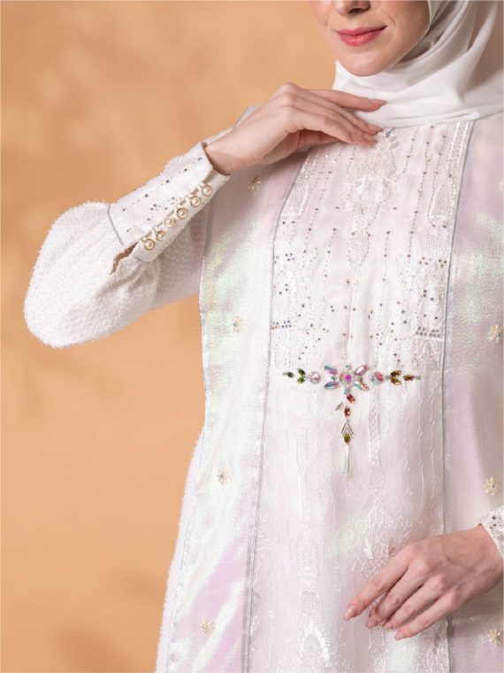 Dazzle in Harmoni 6 - Dress Set (White) - Gambar 2