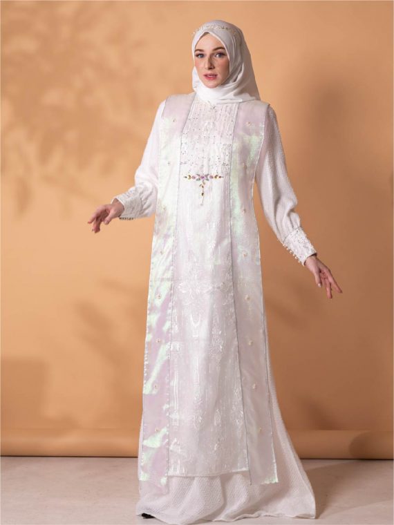 Dazzle in Harmoni 6 - Dress Set (White) - Gambar 3