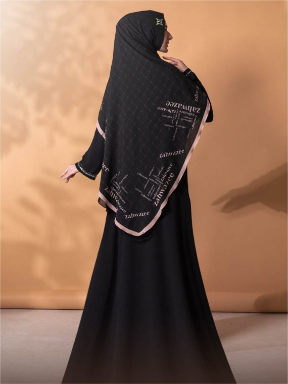 Daniya - Abaya Full Set (Black) - Gambar 2