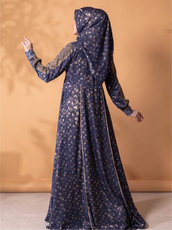 Dazzle in Harmoni 2 - Dress Set (Navy Gold) - Gambar 3