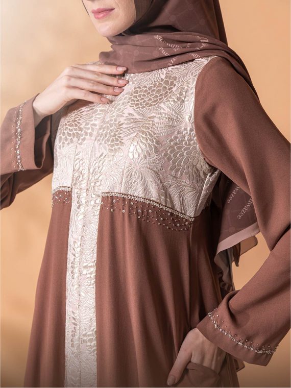 Daniya - Abaya Full Set (Mocca) - Gambar 4
