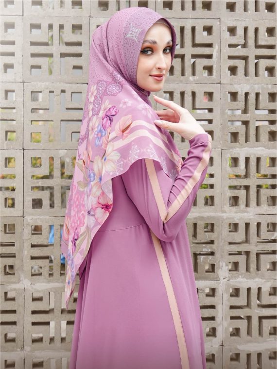 FAZLUNA - Dress Set (Pink) - Gambar 2