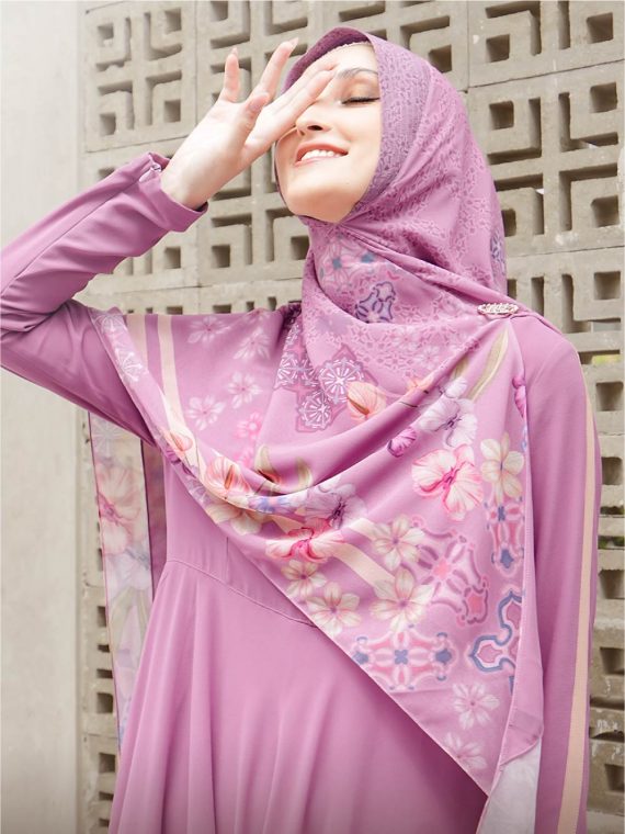 FAZLUNA - Dress Set (Pink) - Gambar 3