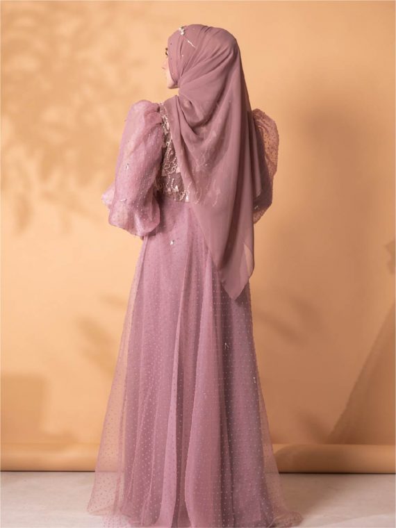 Dazzle in Harmoni 7 – Dress Set (Dusty Rose) - Gambar 3