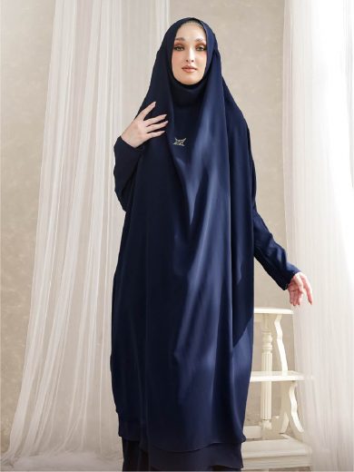 ALESHA - Gamis Set (Navy)