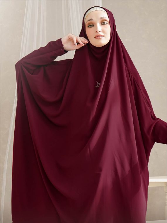 ALESHA - Gamis Set (Maroon) - Gambar 2