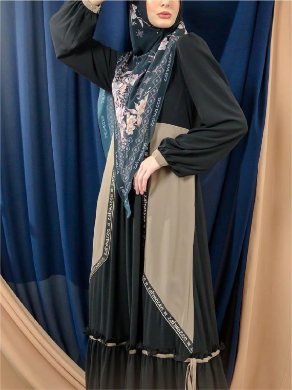 HANIFAH - Dress Set (Black) - Gambar 2