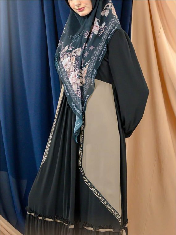 HANIFAH - Dress Set (Black) - Gambar 3